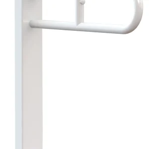 Barra ribaltabile su colonna laccata bianca 70 cm