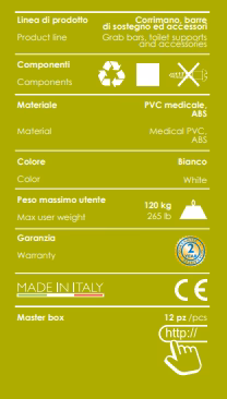 Corrimano lineare rigato in plastica 60 cm - immagine 4