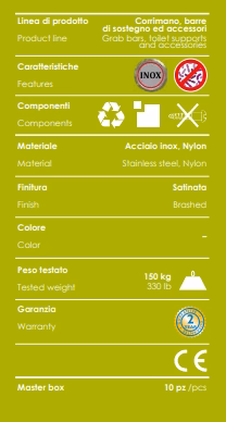 Corrimano lineare satinato 45 cm - immagine 4